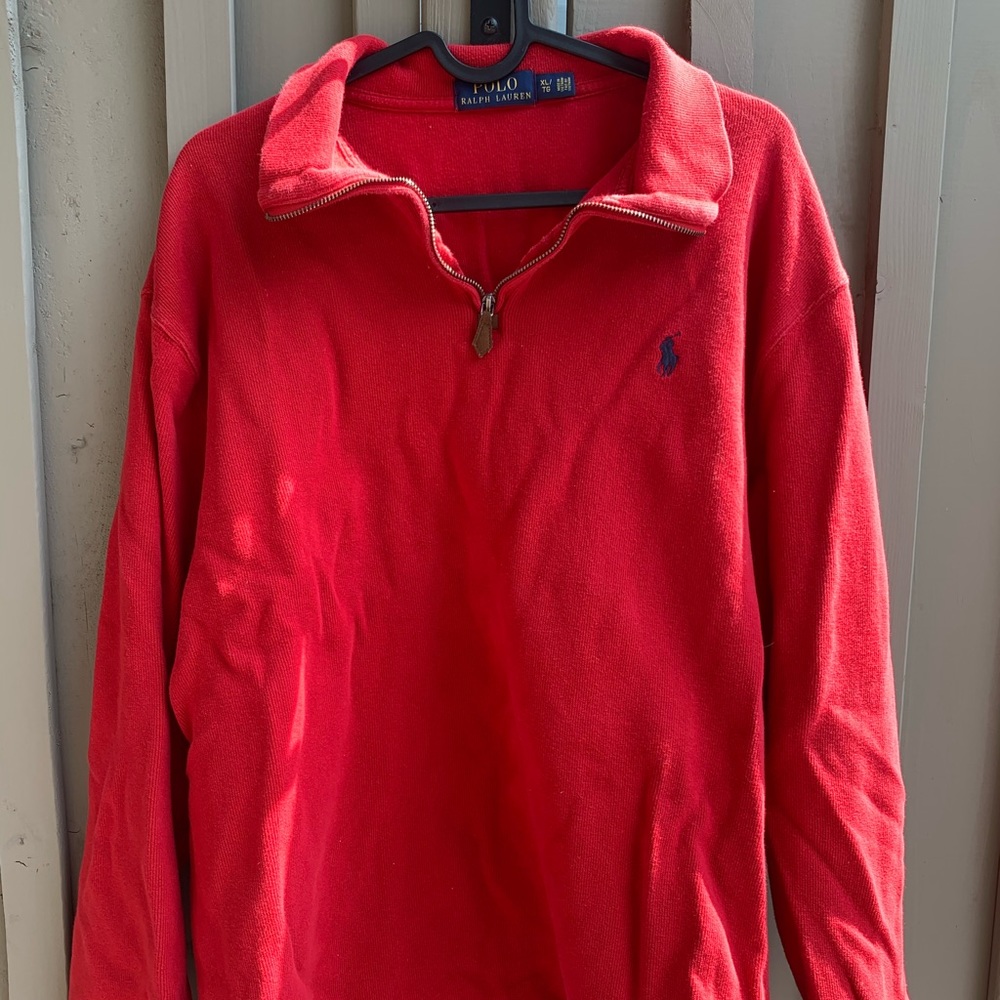 Red Polo Quarter-zip